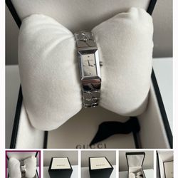 GUCCI G-Frame Silver Dial Stainless Steel Women's Watch 