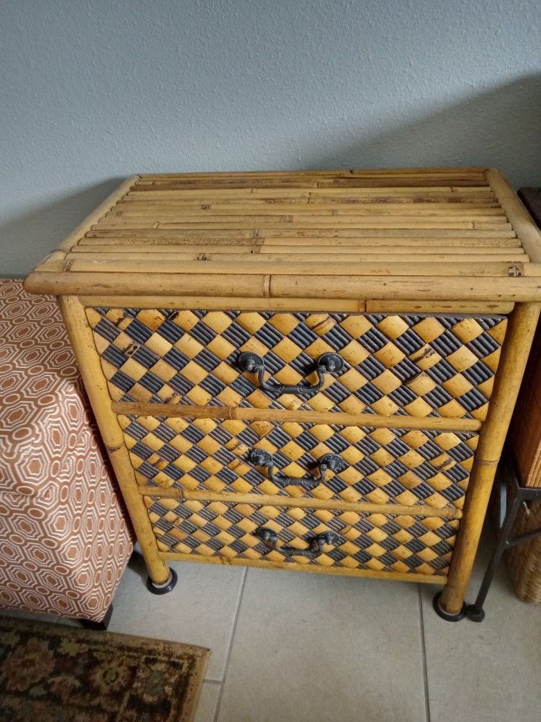 Bamboo 3 Drawer Chest Dresser