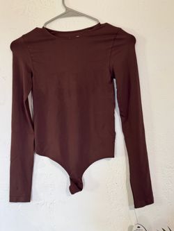Brown Long Sleeve Bodysuit