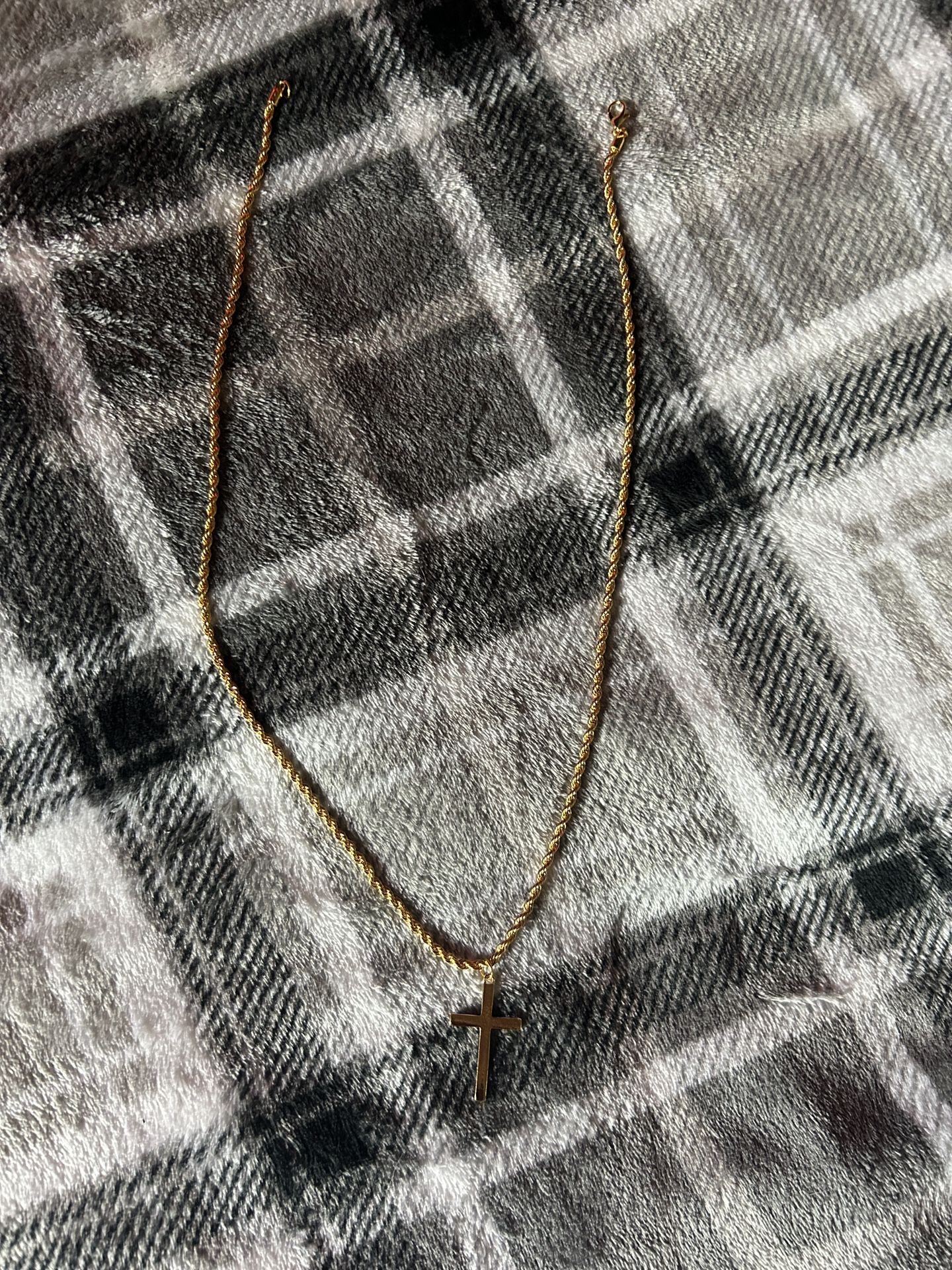 Gold cross chain