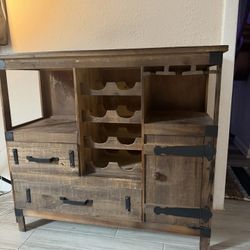 Antique Rustic Wine Cabinet 