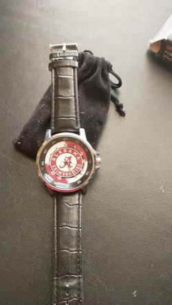 Alabama watch with leather band