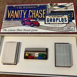 New in Box Vintage 1988 California Vanity Chase License Plate Board Game