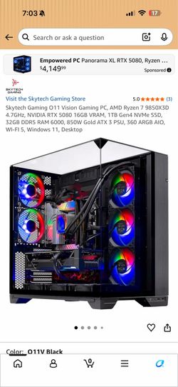 RTX 5080 Gaming Pc Monster Performance