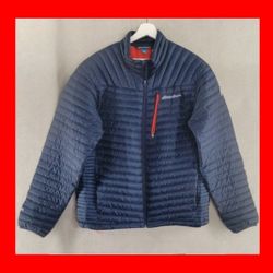 Eddie Bauer First Ascent Jacket EB800 Pertex Quantum Down Puffer Mens Large Blue