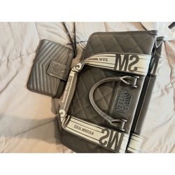 Grey Steve Madden Handbag with wallet