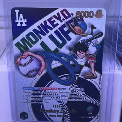 Dodgers One Piece Luffy Trading Card Promo Giveaway