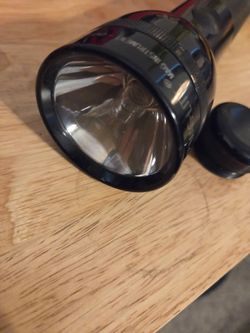 Mag-Lite D-cell flashlight (made by Mag Instrument in Ontario, California)