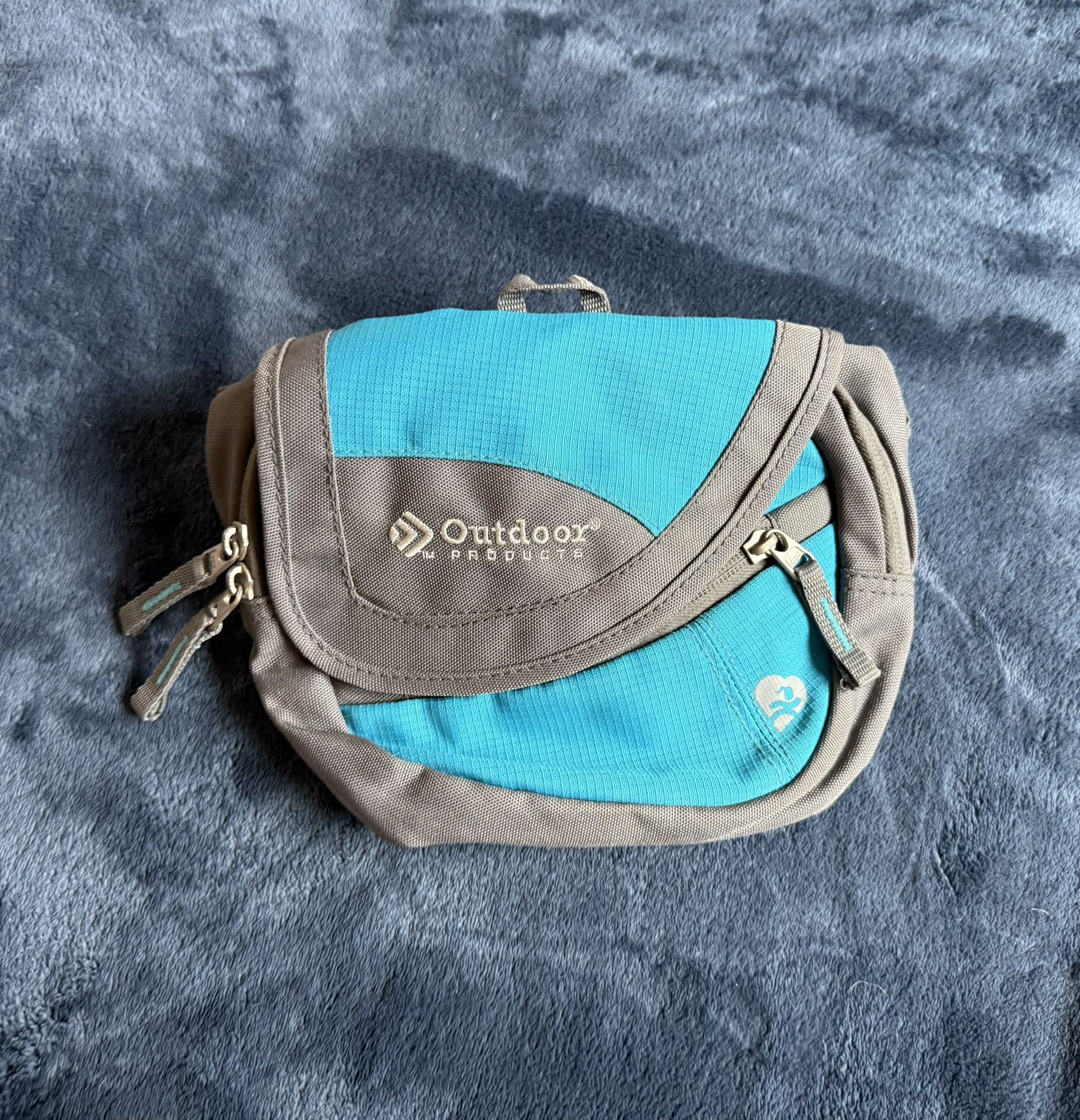 Hiking Fanny Pack Blue & Gray Cross Body