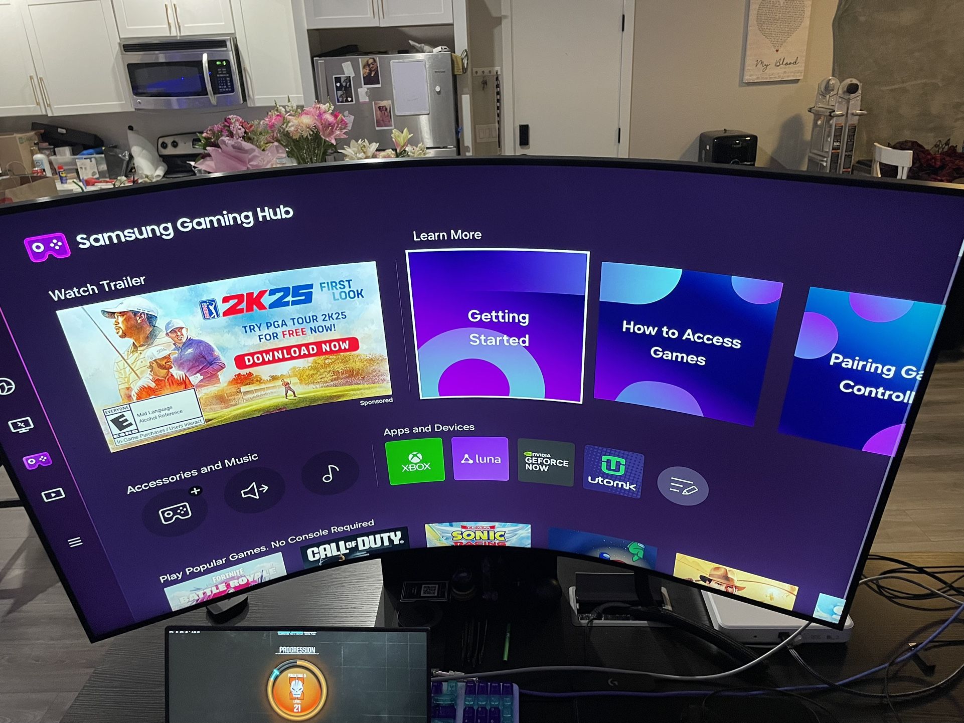 55in Samsung Odyssey Curved Computer Monitor