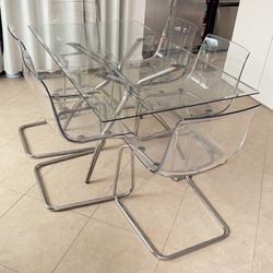 6-Seater Glass Dining Set