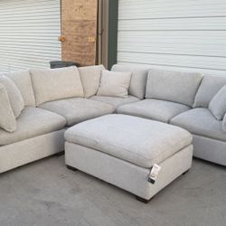 6 PIECE MODULAR SECTIONAL WITH OTTOMAN 