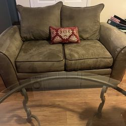 Loveseat: Glass Iron Olive Green Zip37221 Bellv 