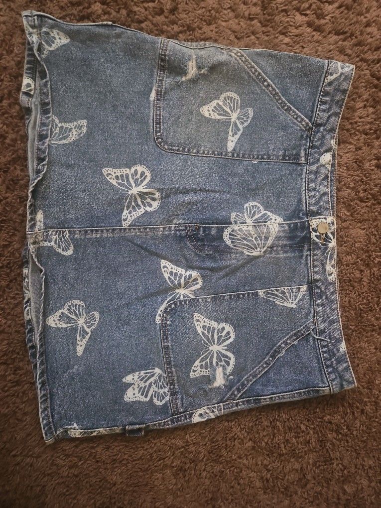 Women Plus Jean Skirt