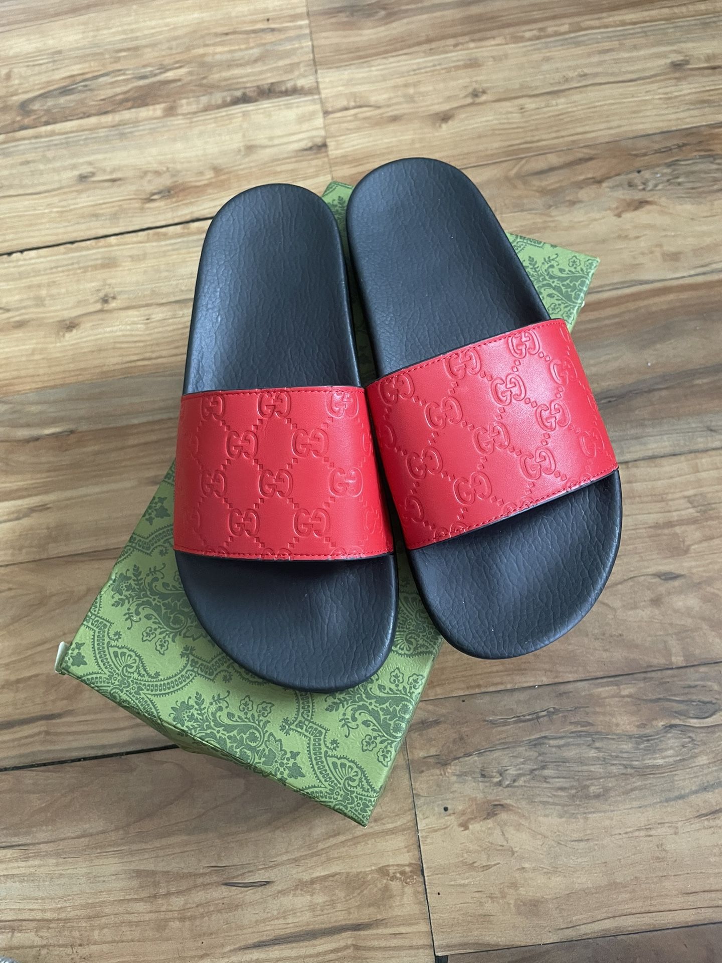 Gucci Red Slides 
