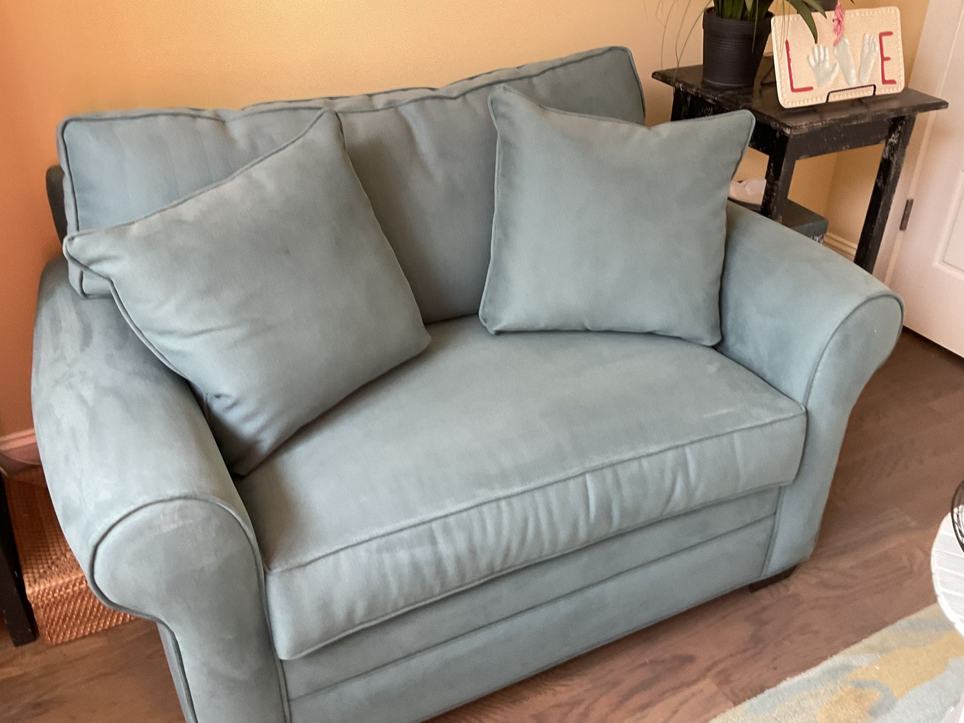 Blue Loveseat