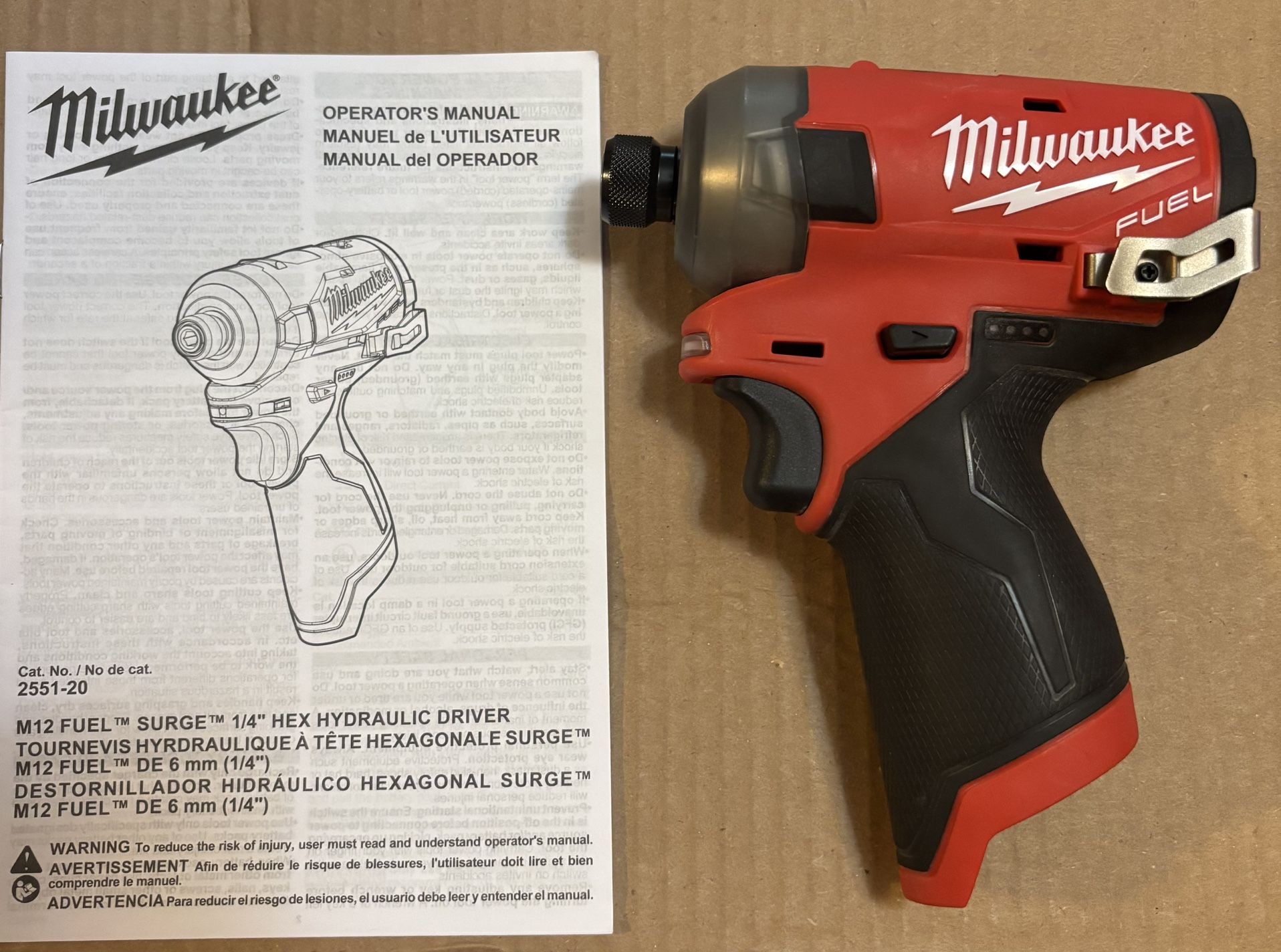 M12 Fuel Surge 12v Hydraulic Impact Driver