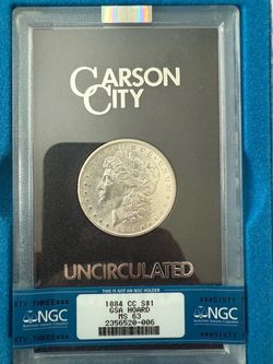 1884 CC Morgan Silver Dollar MS63 NGC