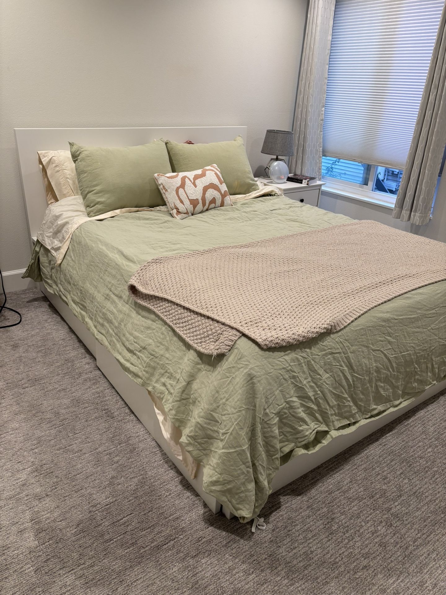 IKEA Malm 4 Drawer Storage Bed (Queen)
