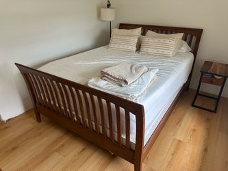 Solid Wood Ethan Allen Queen Bed Frame