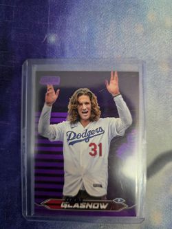 Tyler Glasnow Dodgers Score Purple Baseball /75 Card