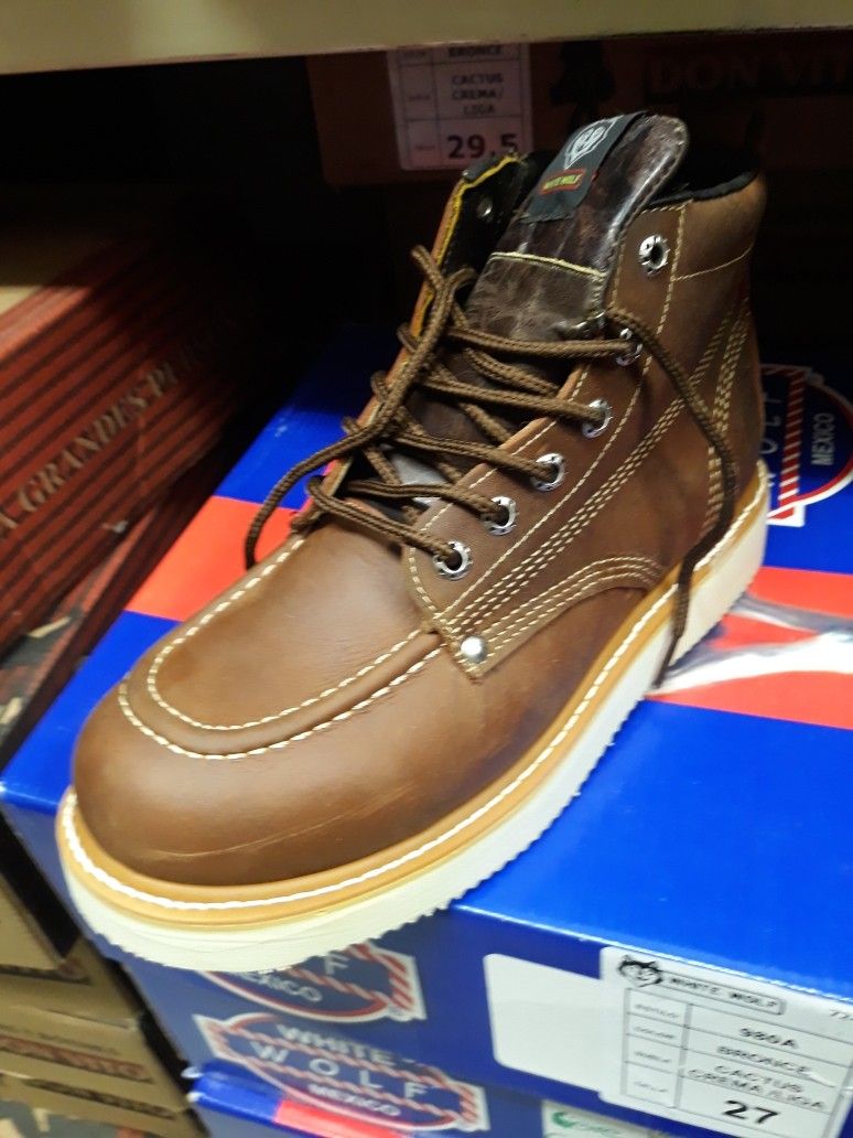 Botas de Piel De México Cómodas Para Trabajar