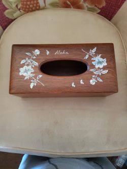 Wooden Tissue Box container