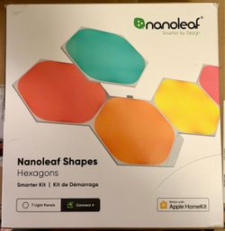 Nanoleaf Shapes 7 Hexagons Smarter Kit Multicolor Hexagon Wall Light Panels WiFi