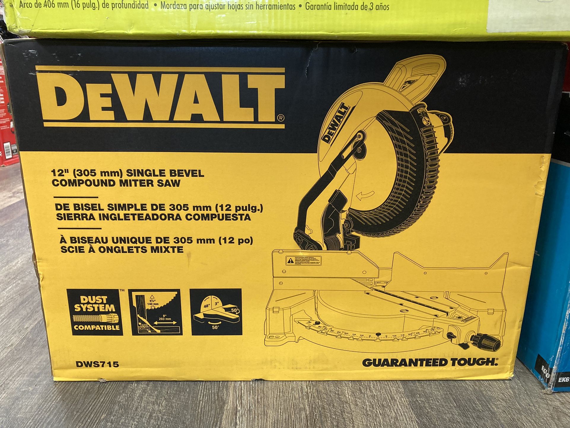 Dewalt DWS715 15 Amp Corded 12 In. Single Bevel Compound Miter Saw