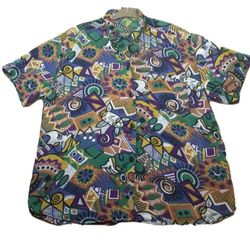 Women's Aloha Luau Tiki Button Up Shirt  Size Large