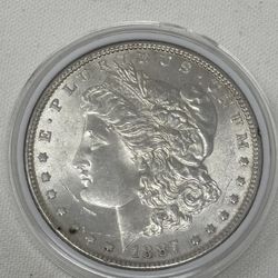Beautiful About Uncirculated 1887 Morgan, Silver Dollar