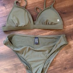 Hurley Olive Green Bikini Set