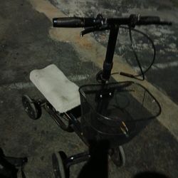 Cushioned 4 wheel scooter/walker
