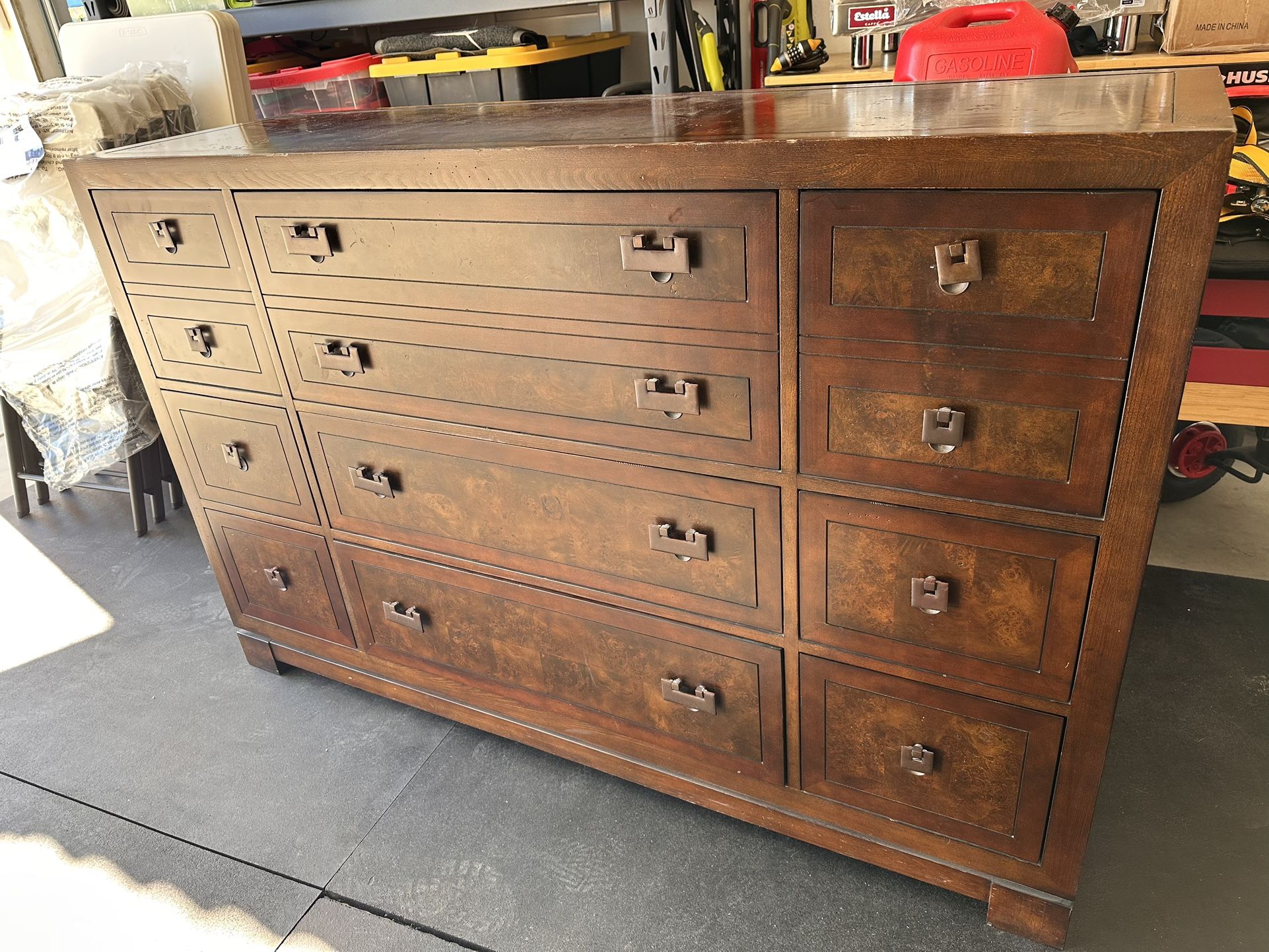 Solid Wood Dresser - 9 Drawers - Excellent Condition