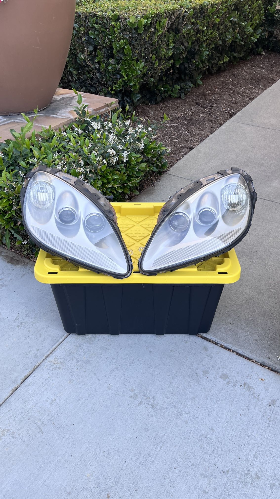 Pair OEM 2005-2013 Corvette Headlights C6 LH/RH HeadLight Machine Silver RL Sebring Lens