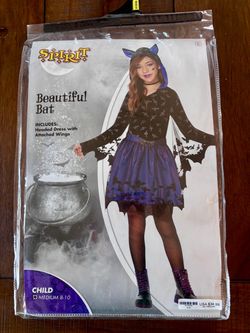Spirit Beautiful Bat Girls Halloween Costume Medium 8-10