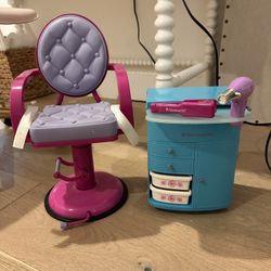 American Girl Doll Salon Chair And Accessories 