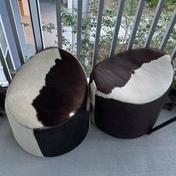 Cow Skin Stools 
