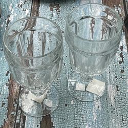 Pair Of Desert Or Milkshake Glasses
