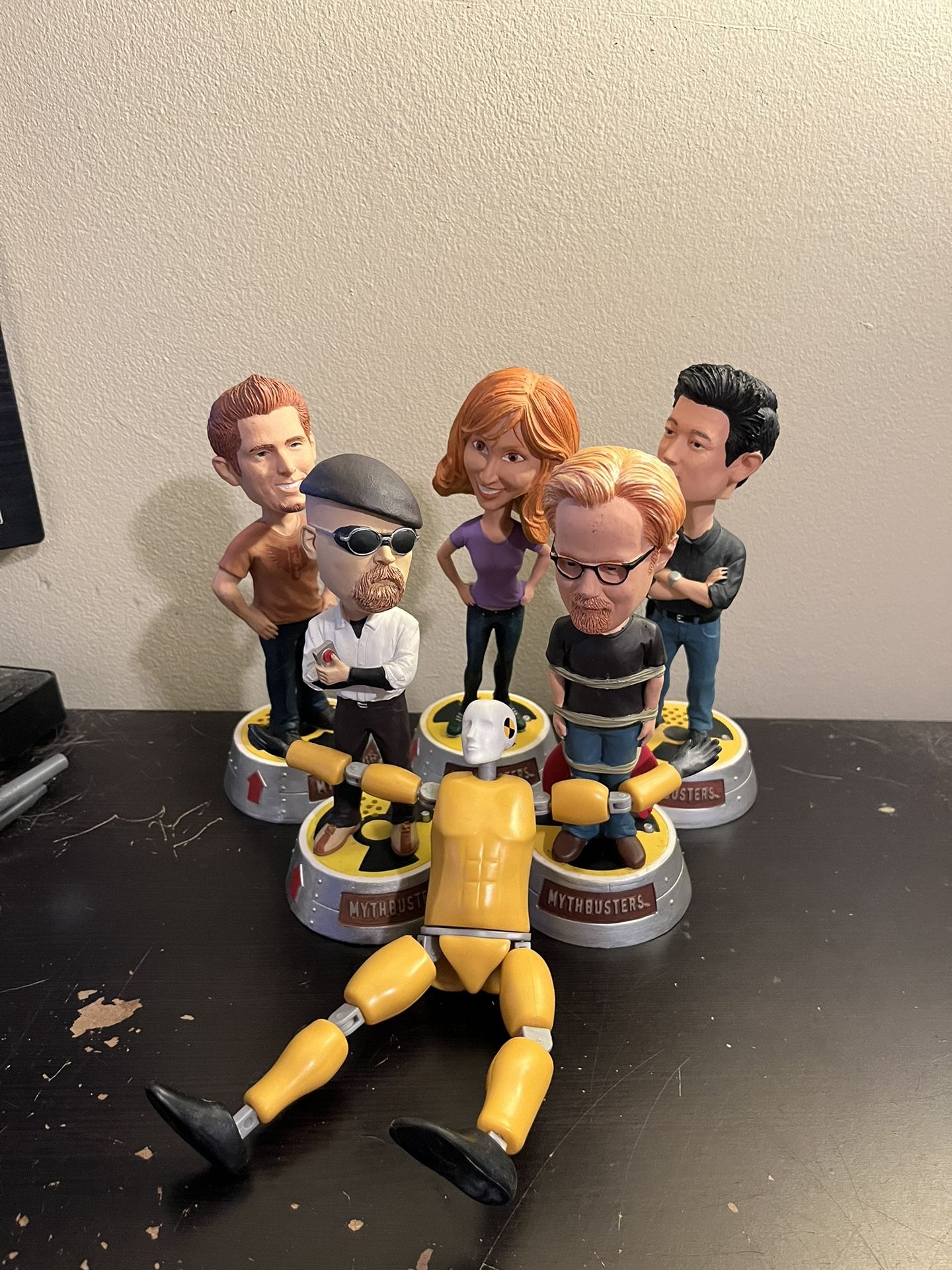 Mythbusters Talking Bobbleheads - Set of 5 - Jaime Adam Grant Kari Tory + BUSTER