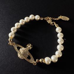 Vivienne Westwood Gold Pearl Bracelet