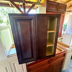 Dark Espresso Wood Wall Cabinet