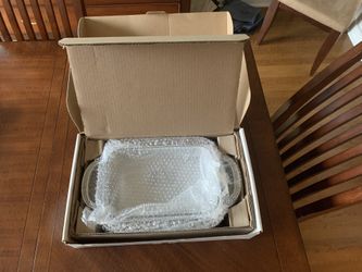 New Lenox Metal Serveware With Glass Insert 