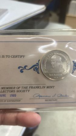 7 Franklin Mint Collectors Society Charter Member Cards Gold Plated .925 Silver