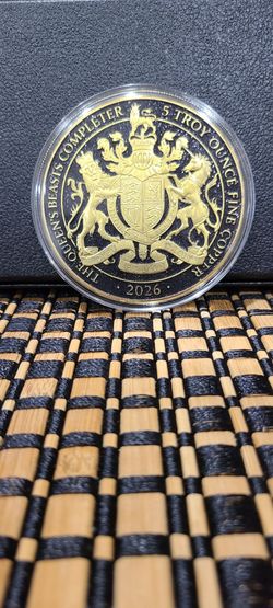 2026 The Queen's Beasts Completer Colorized 5 Troy Ounce Fine Copper Round
