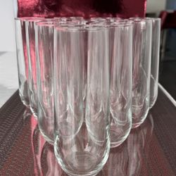 Set of 10 Stemless Champagne Flutes