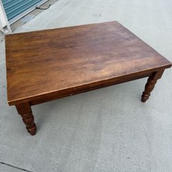 Solid Wood Rustic Farmhouse Coffee Table & End Table Set