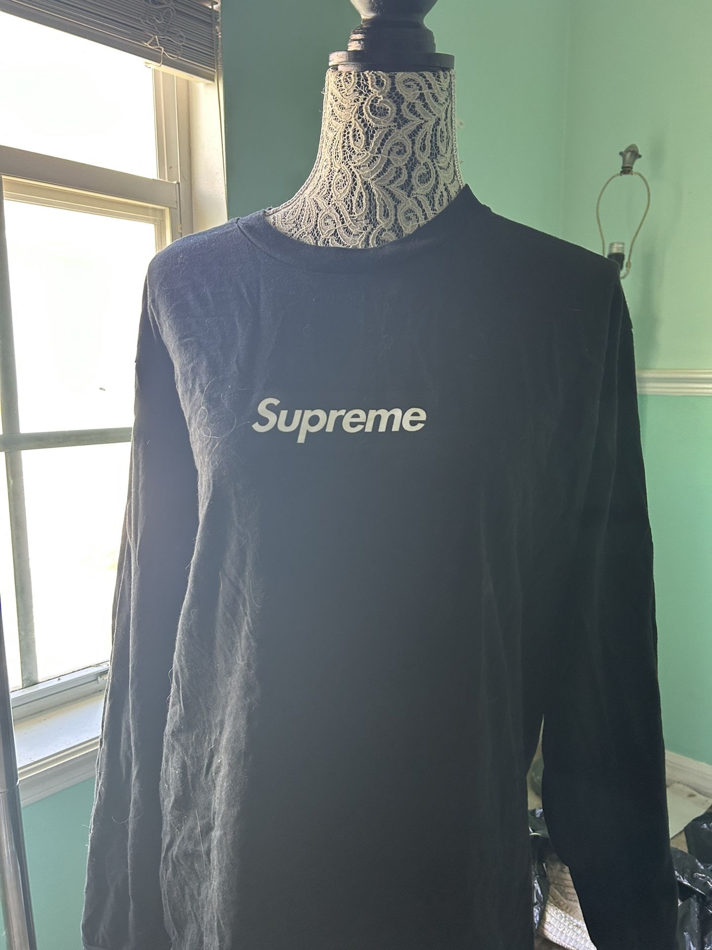 Supreme Box Logo Long Sleeve Black Tee