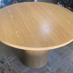 Round Wood Table Weighted Work School Office Home 