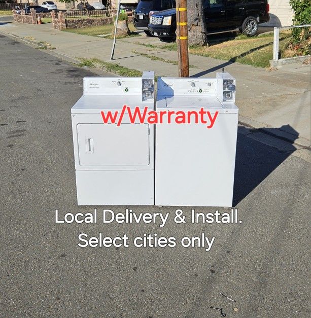 Whirlpool Coin Operated Commercial Washer And GAS Dryer. Local Delivery With Warranty